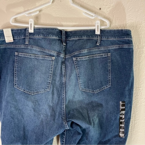 Torrid Blue Flare Vintage Stretch Mid Rise Jeans - Picture 8 of 11